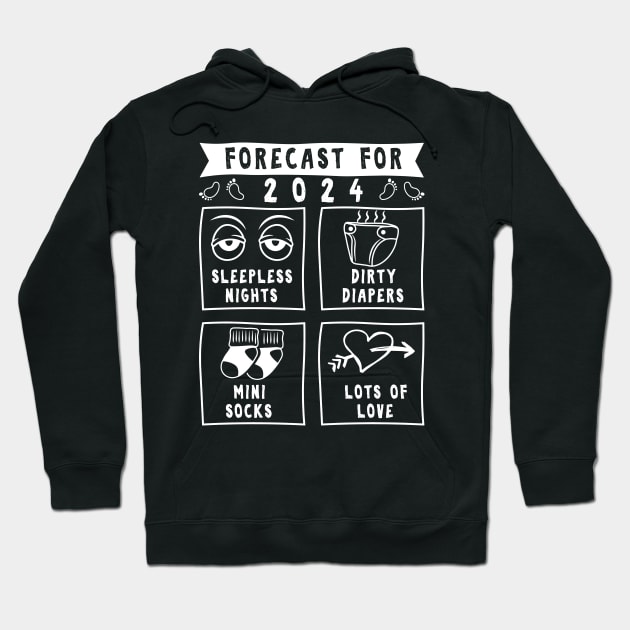 FORECAST FOR 2024 FUNNY GIFT FOR NEW MOTHER & FATHER Hoodie by teenices